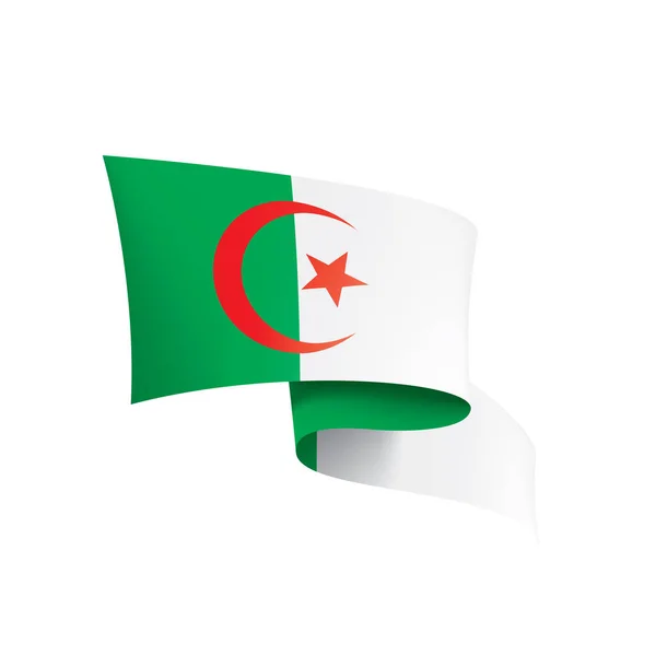 Drapeau Algérie, illustration vectorielle sur fond blanc — Image vectorielle