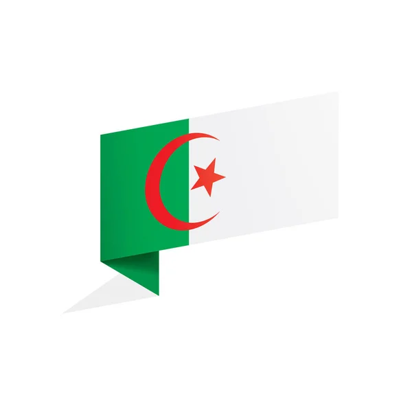 Algerien Flagge, Vektorabbildung auf weißem Hintergrund — Stockvektor