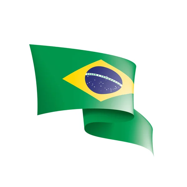 Bandeira do Brasil, ilustração vetorial sobre fundo branco —  Vetores de Stock