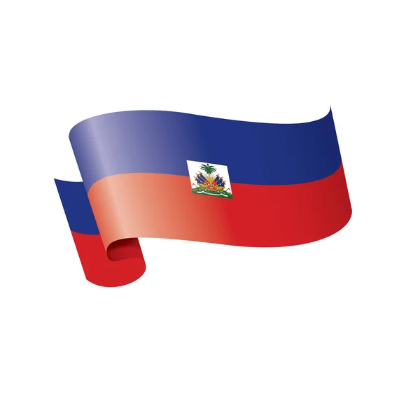 Haiti-Flagge, Vektorabbildung auf weißem Hintergrund — Stockvektor