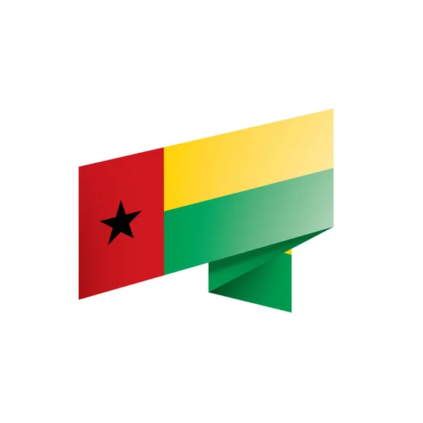 Bandeira da Guiné Bissau, ilustração vetorial sobre fundo branco — Vetor de Stock