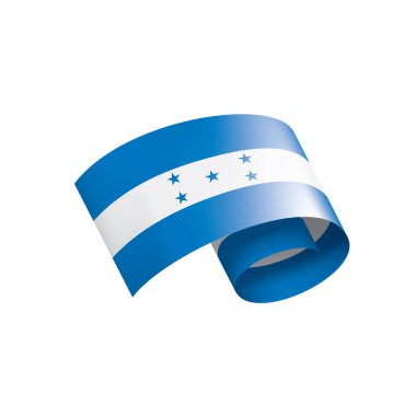 Beyaz arkaplanda Honduras bayrağı, vektör illüstrasyonu