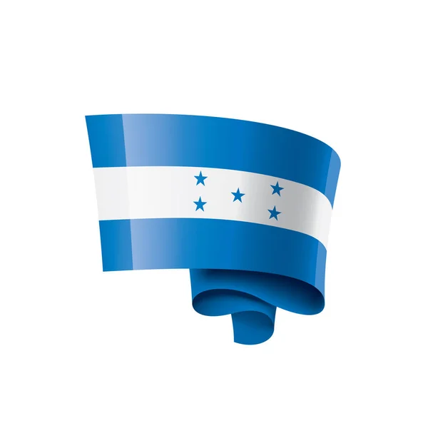 Bandera de Honduras, ilustración vectorial sobre fondo blanco — Vector de stock