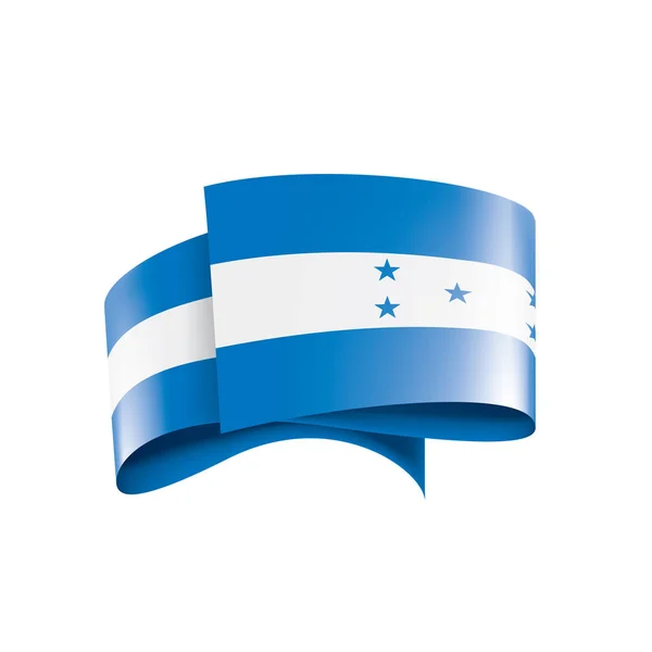 Honduras vlag, vector illustratie op een witte achtergrond — Stockvector