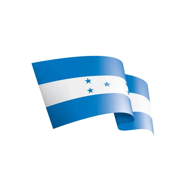 Bandeira de Honduras, ilustração vetorial sobre um fundo branco —  Vetores de Stock