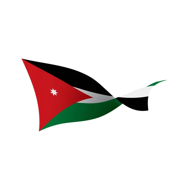 Flaga Jordanii, ilustracja wektora — Wektor stockowy