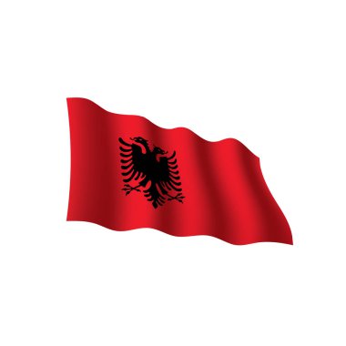 Arnavutluk bayrağı, vektör çizim