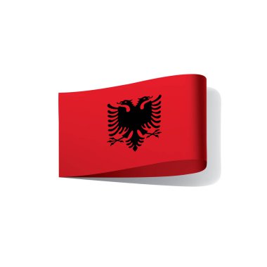 Arnavutluk bayrağı, vektör çizim