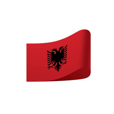 Arnavutluk bayrağı, vektör çizim