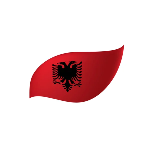 De vlag van Albanië, vectorillustratie — Stockvector