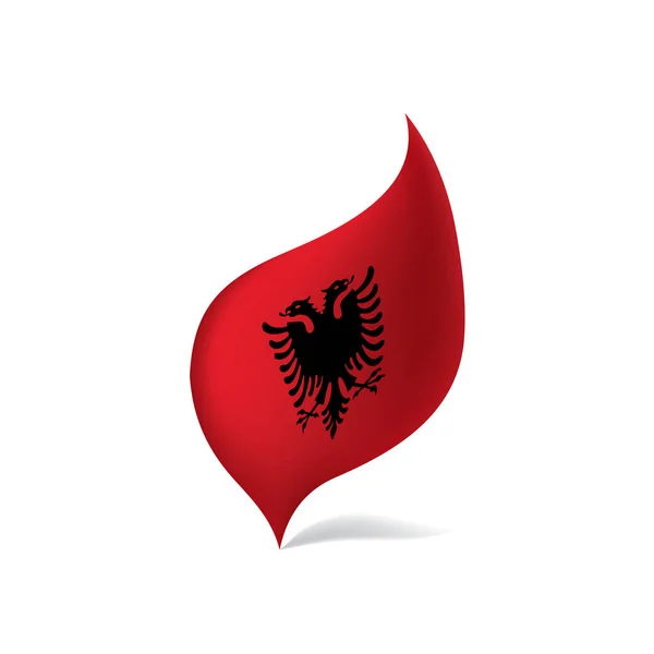 Albania bandiera, illustrazione vettoriale — Vettoriale Stock