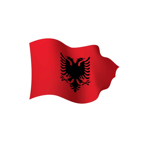 De vlag van Albanië, vectorillustratie — Stockvector