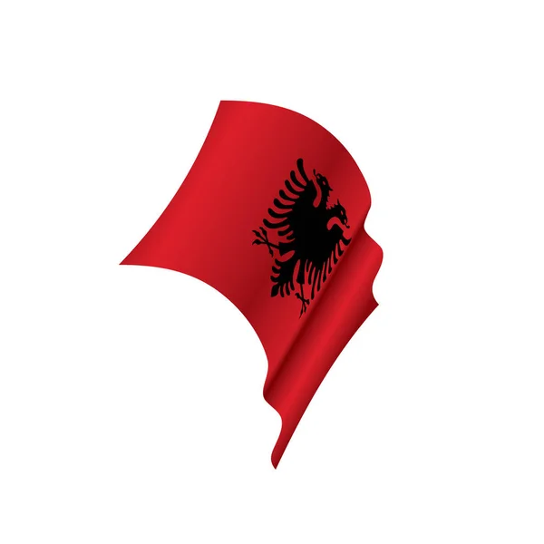 Bandera de Albania, vector de ilustración — Vector de stock