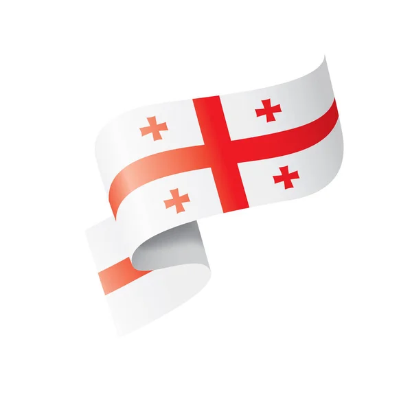 Флаг Грузии, векторная иллюстрация на белом фоне — стоковый вектор