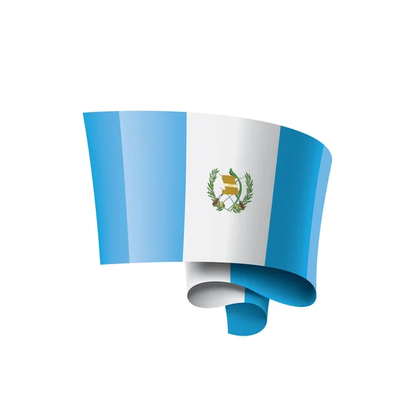 Guatemaltekische Flagge, Vektorabbildung auf weißem Hintergrund — Stockvektor