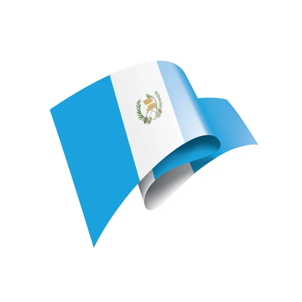 Guatemala zászló, egy fehér háttér vektor illusztráció — Stock Vector