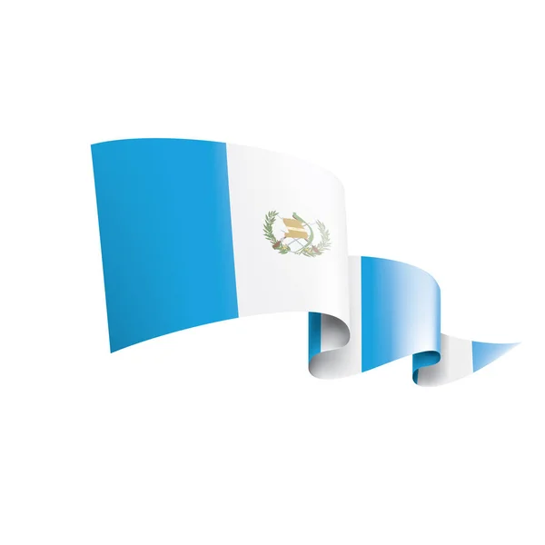 Bandeira da Guatemala, ilustração vetorial sobre um fundo branco — Vetor de Stock