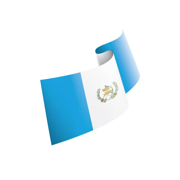 Флаг Гватемалы, векторная иллюстрация на белом фоне — стоковый вектор