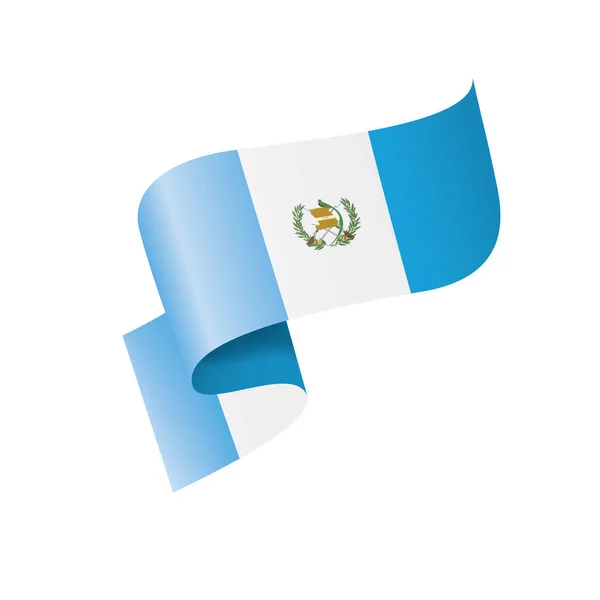 Guatemala flagga, vektorillustration på vit bakgrund — Stock vektor