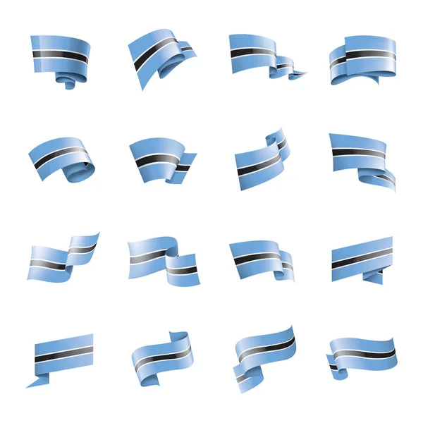 Botswana flagga, vektor illustration på en vit bakgrund — Stock vektor