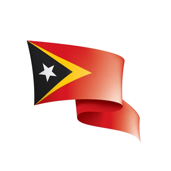 East timor flag, vector illustration on a white background — Stock Vector