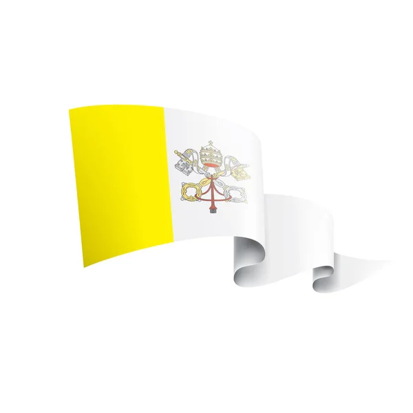 Drapeau du Vatican, illustration vectorielle sur fond blanc — Image vectorielle