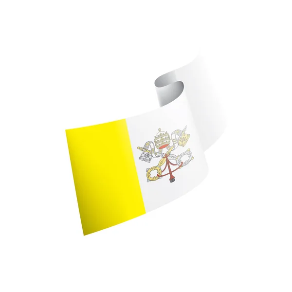 Bandera del Vaticano, ilustración vectorial sobre fondo blanco — Vector de stock