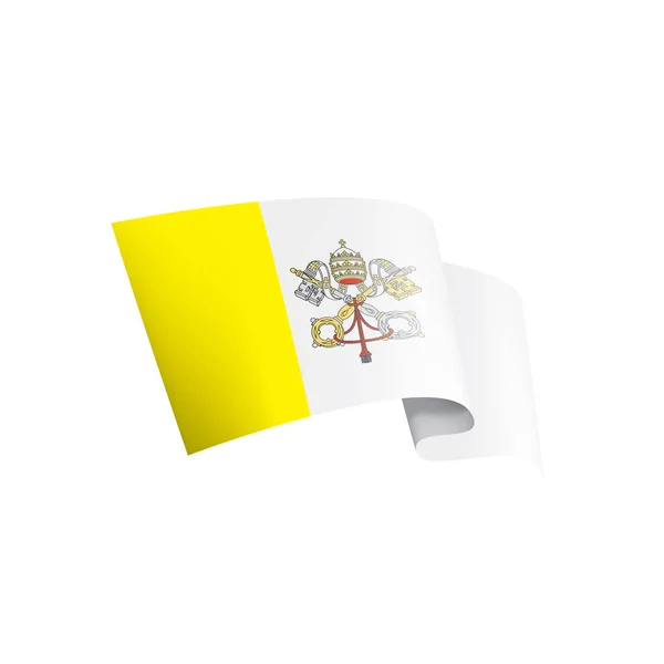 Bandera del Vaticano, ilustración vectorial sobre fondo blanco — Vector de stock