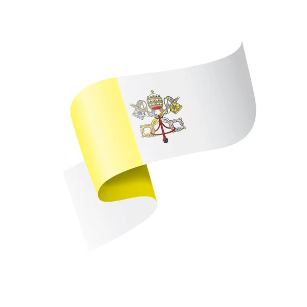 Vatikán zászló, vektor illusztráció fehér alapon — Stock Vector