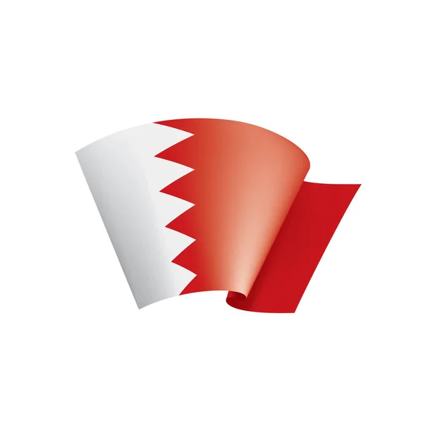 Bahreini zászló, vektor illusztráció fehér alapon — Stock Vector