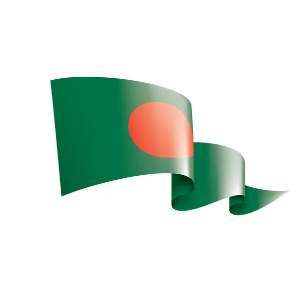 Флаг Бангладеш, векторная иллюстрация на белом фоне — стоковый вектор