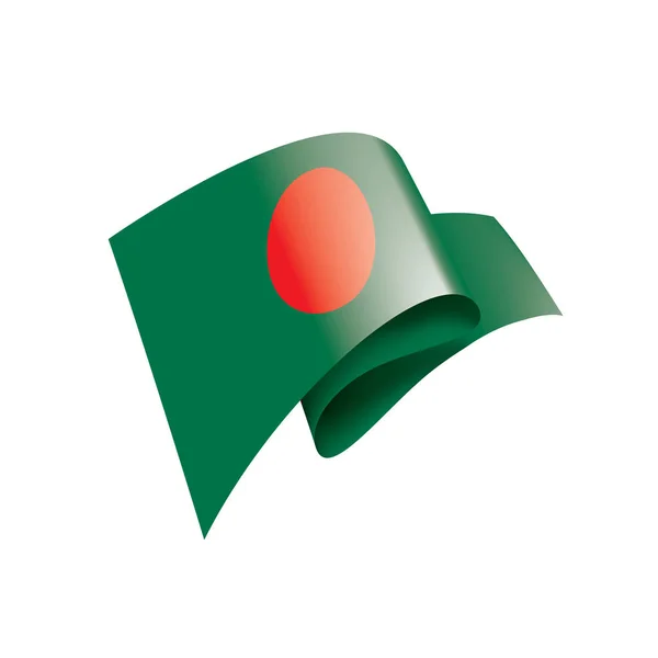 Flagge Bangladeschs, Vektorabbildung auf weißem Hintergrund — Stockvektor