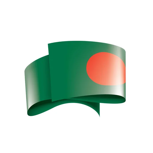Bangladesh flagga, vektor illustration på en vit bakgrund — Stock vektor