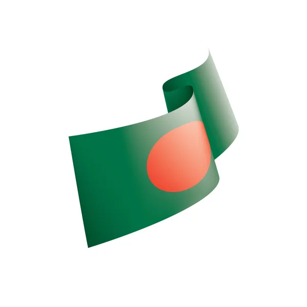 Drapeau du Bangladesh, illustration vectorielle sur fond blanc — Image vectorielle