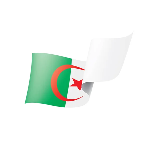 Флаг Алжира, векторная иллюстрация на белом фоне — стоковый вектор