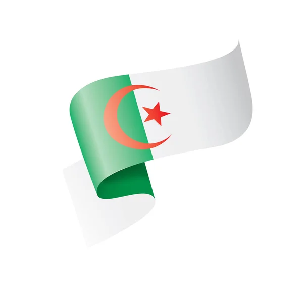 Algeriet flagga, vektor illustration på en vit bakgrund — Stock vektor