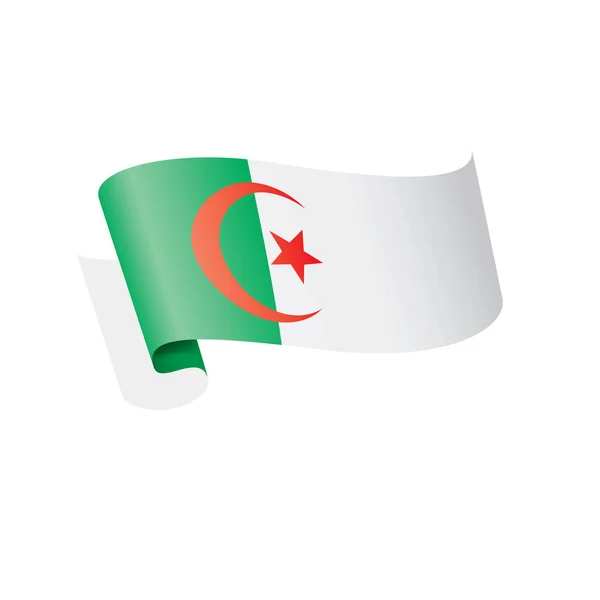 Algeriet flagga, vektor illustration på en vit bakgrund — Stock vektor