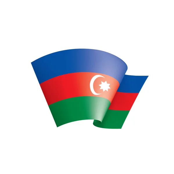 Bandera de Azerbaiyán, ilustración vectorial sobre fondo blanco — Vector de stock