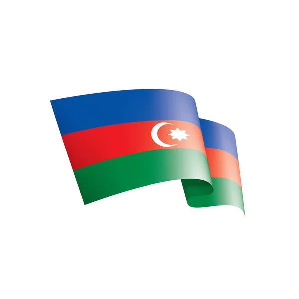 Bandera de Azerbaiyán, ilustración vectorial sobre fondo blanco — Vector de stock