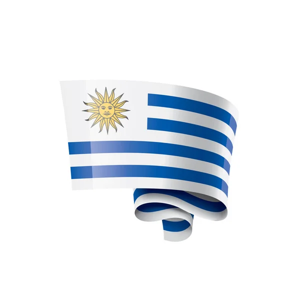 Drapeau Uruguay, illustration vectorielle sur fond blanc. — Image vectorielle