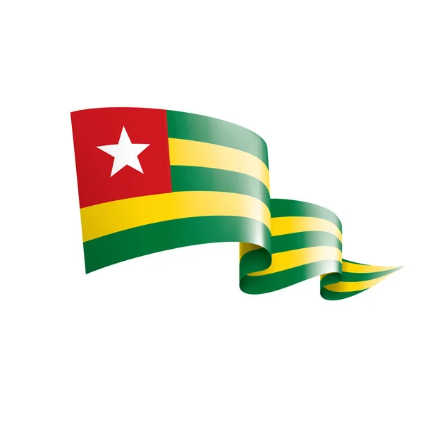 Togo flag, ilustración vectorial sobre fondo blanco. — Vector de stock