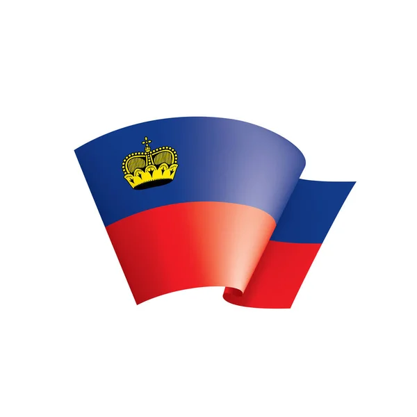 Liechtenstein vlag, vector illustratie op een witte achtergrond. — Stockvector