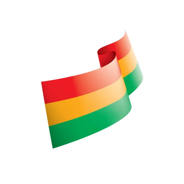 Bandera de Bolivia, ilustración vectorial sobre fondo blanco . — Vector de stock