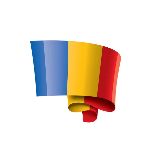 Drapeau Tchad, illustration vectorielle sur fond blanc . — Image vectorielle