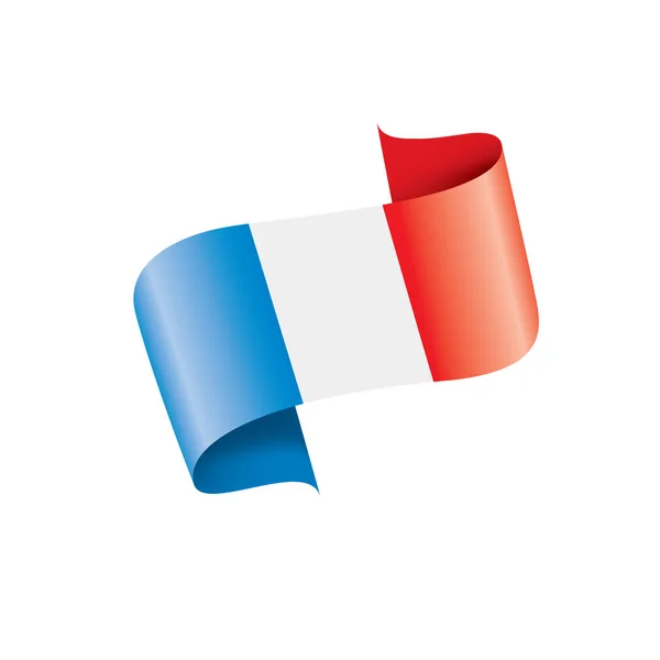 Bandera de Francia, ilustración vectorial sobre fondo blanco. — Archivo Imágenes Vectoriales