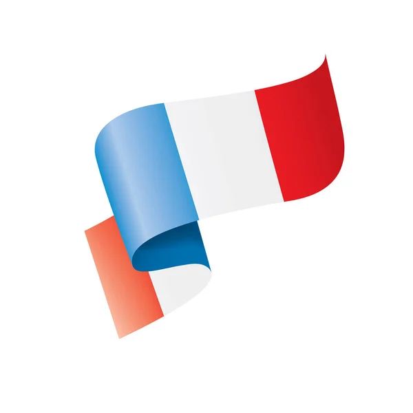 Drapeau de France, illustration vectorielle sur fond blanc. — Image vectorielle