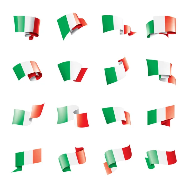 Italy flag, vector illustration on a white background. — Stock Vector