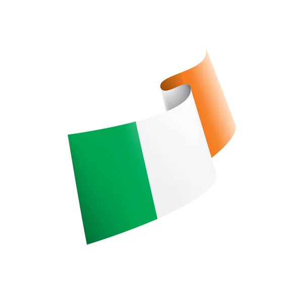 Drapeau de l'Irlande, illustration vectorielle sur fond blanc — Image vectorielle