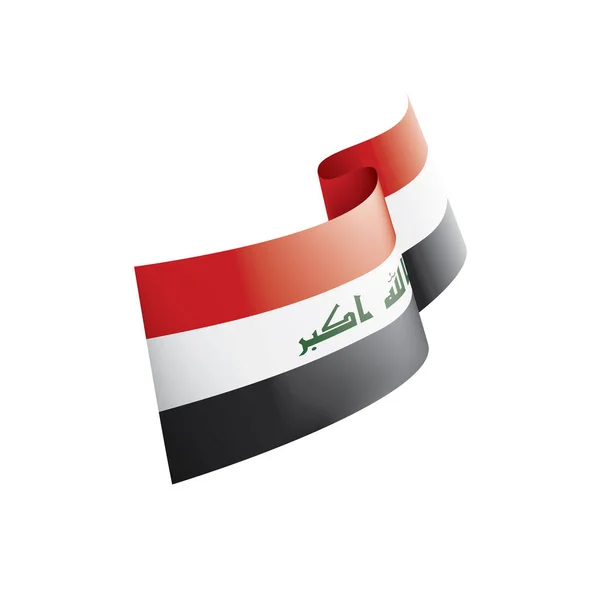 Irak bayrağı, beyaz bir arka plan üzerinde vektör çizim — Stok Vektör
