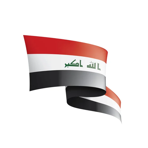 Flaga Iraku, wektor ilustracja na białym tle — Wektor stockowy